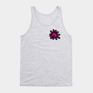 Small Minimal Daisy Face Cute Flower Tank Top